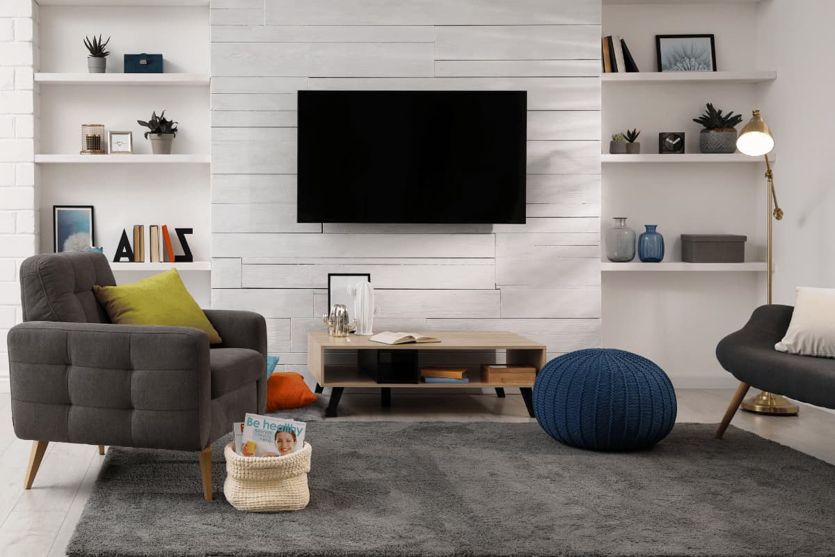 mersin salon duvar dekorasyonu için alçı tv ünitesi modeli