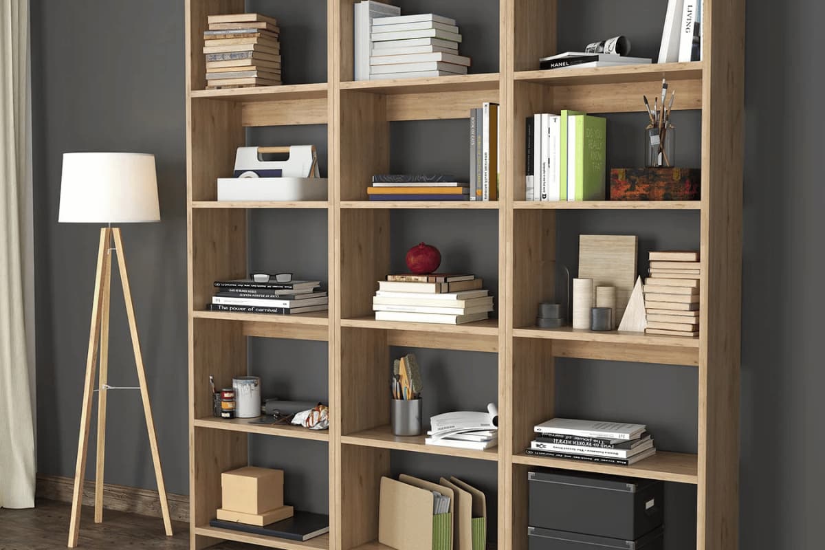 mersin salon dekorasyonu için modern kitaplık modeli