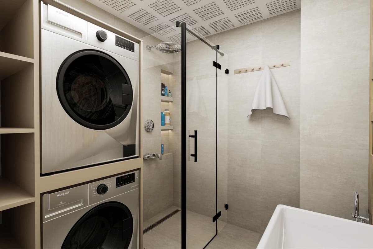 mersin komple banyo tadilatı sonrası modern banyo tasarımı ve duşakabin uygulaması